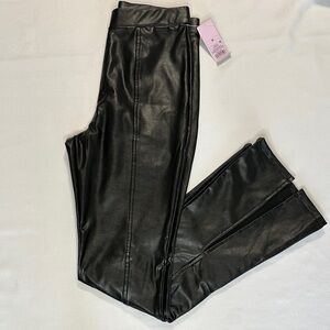 Black Faux Leather Pants